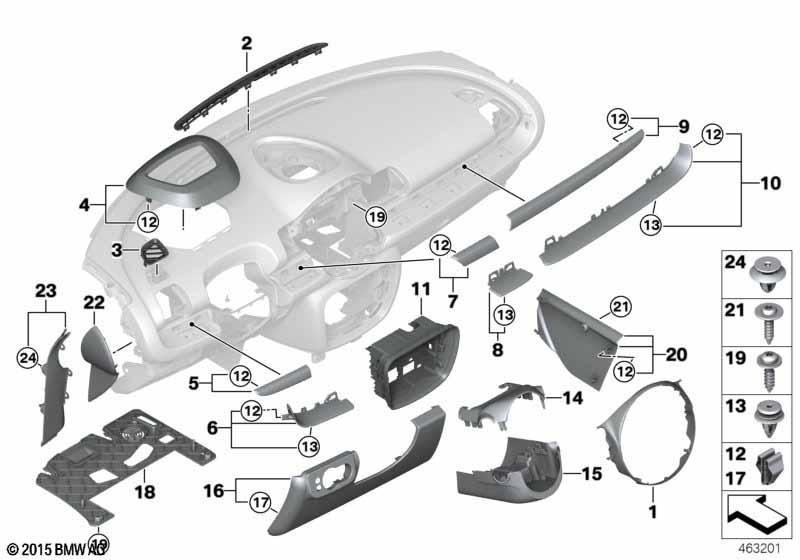 Anbauteile Instrumententafel