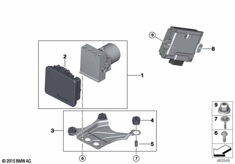 Hydroaggregat DSC/Steuergerät/Halterung