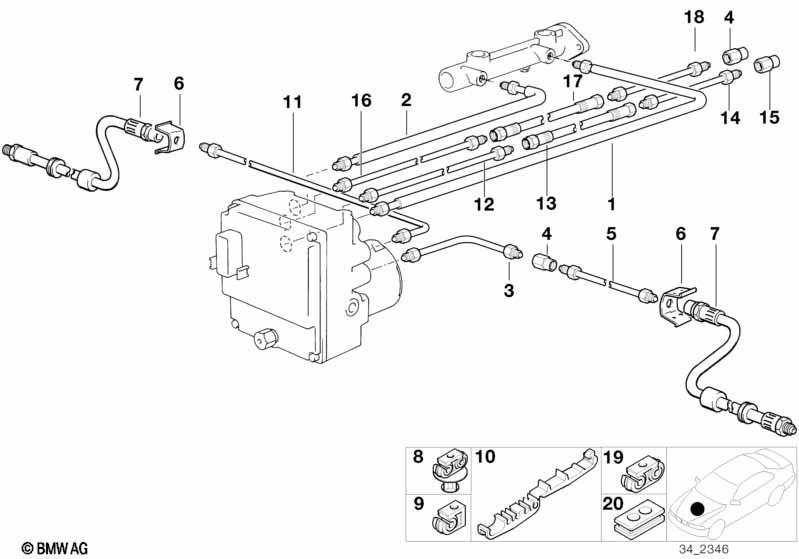 Bremsleitung vorne ABS/ASC+T