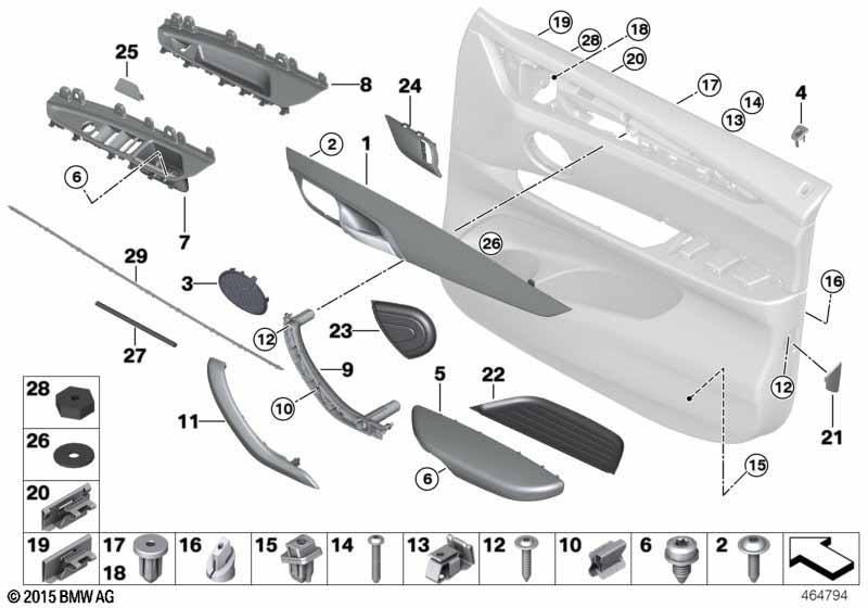 Anbauteile Türverkleidung vorn