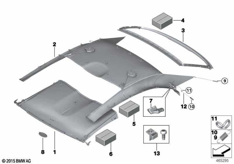 Hardtop versenkbar Innenhimmel