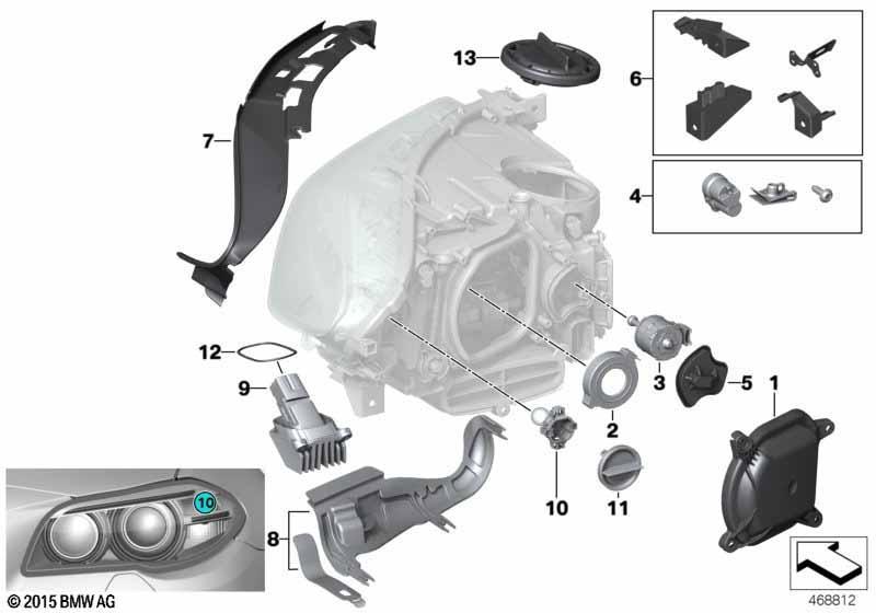 Einzelteile Scheinwerfer Xenon / ALC