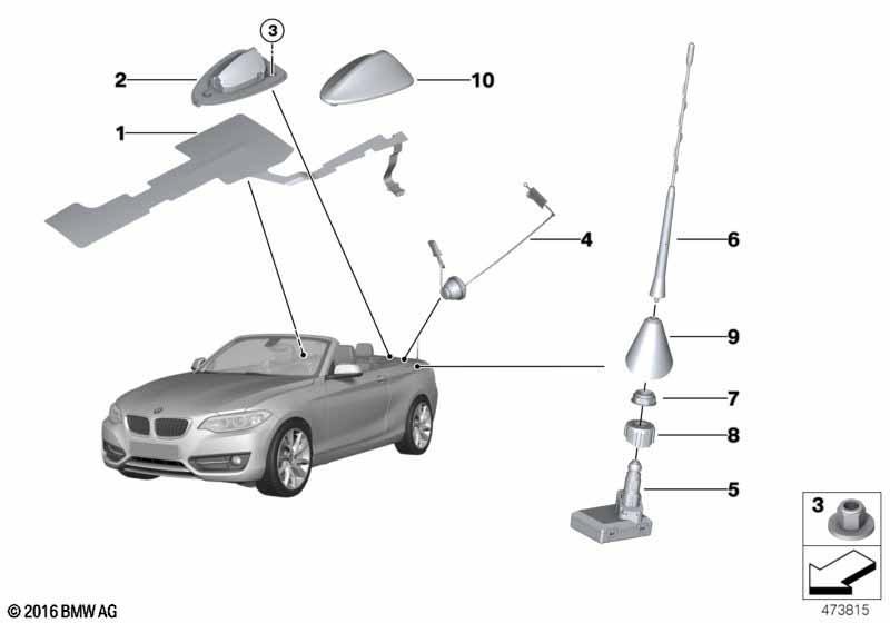 Einzelteile Radioantenne