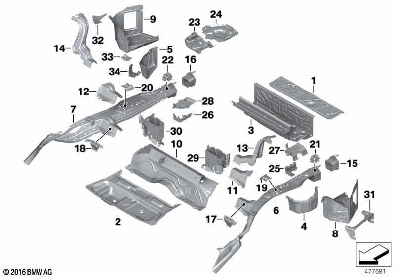 Gepäckraumboden Anbauteile