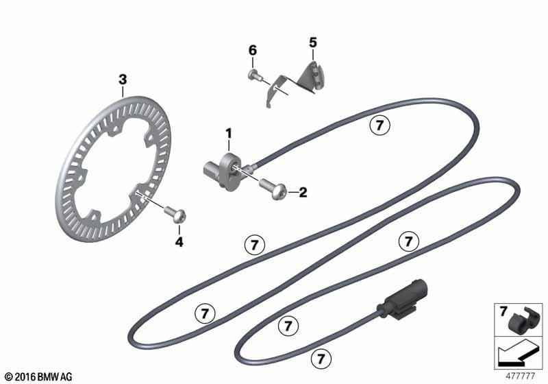 Raddrehzahlsensor vorn