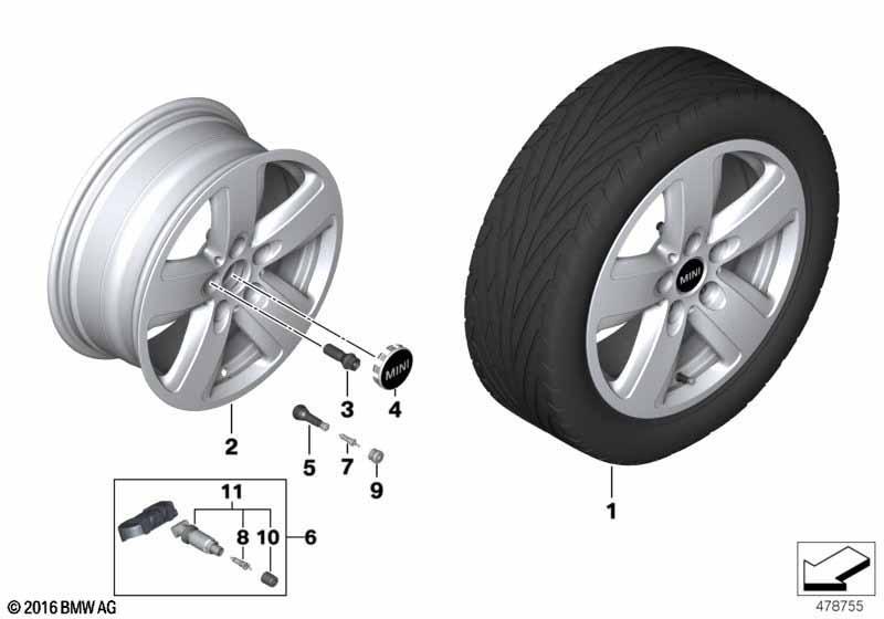 MINI LM Rad Revolite Spoke 517 - 16"