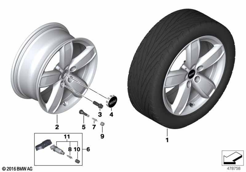 MINI LM Rad Channel Spoke 531 - 17"