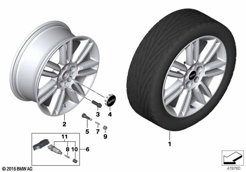 MINI LM Rad Pair Spoke 532 - 18"