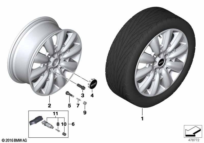 MINI LM Rad Pin Spoke 533 - 18"