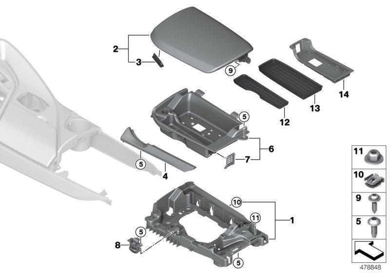 Armauflage Mittelkonsole