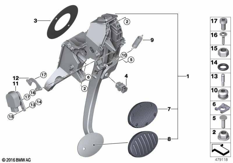 Fusshebelwerk Automatikgetriebe