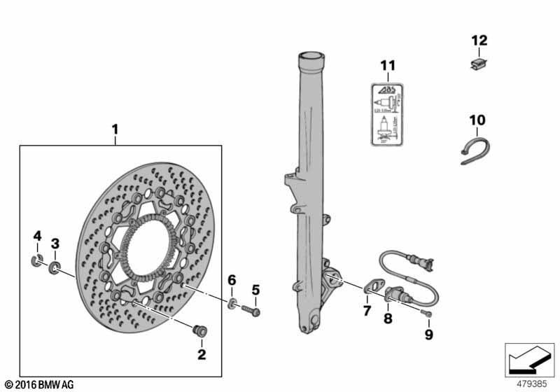 Vorderradbremse ABS