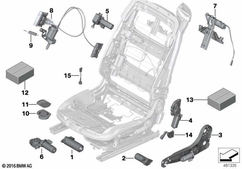 Sitz vorn Elektrik und Antriebe