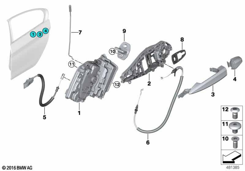 Schliesssystem Tür hinten