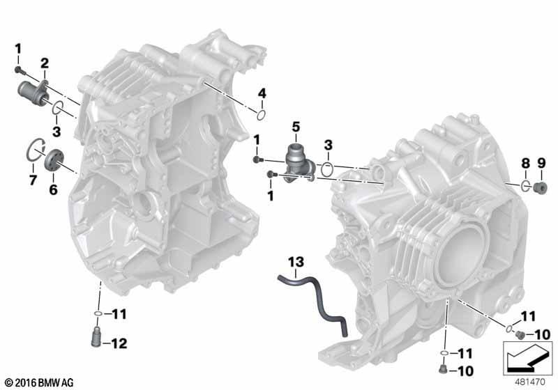 Motorgehäuse Anbauteile