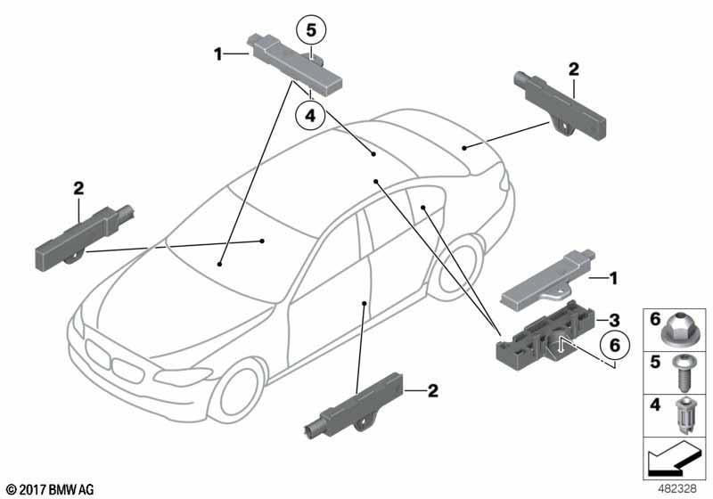 Einzelteile Antenne Komfortzugang