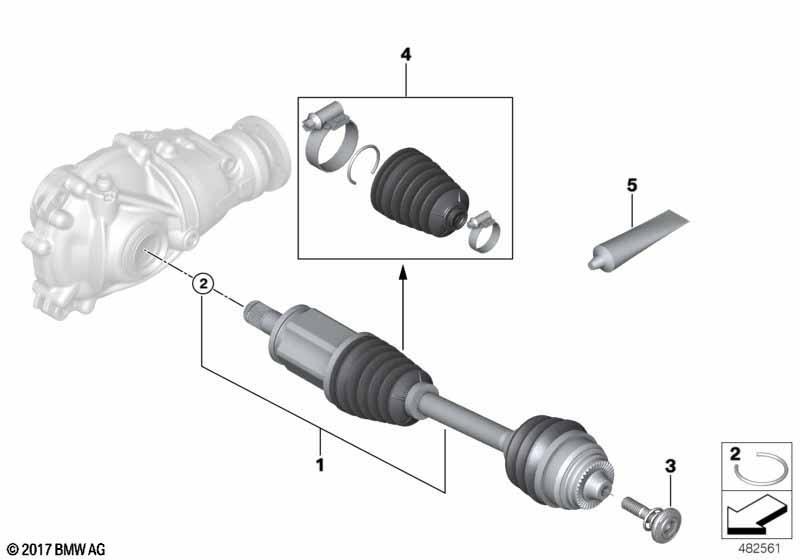 Abtriebswelle vorne links / Allrad