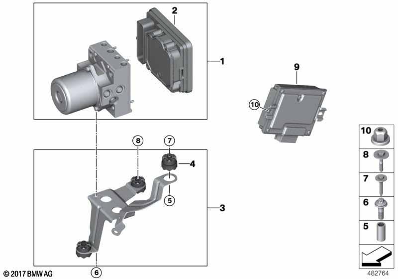 Hydroaggregat DSC/Steuergerät/Halterung