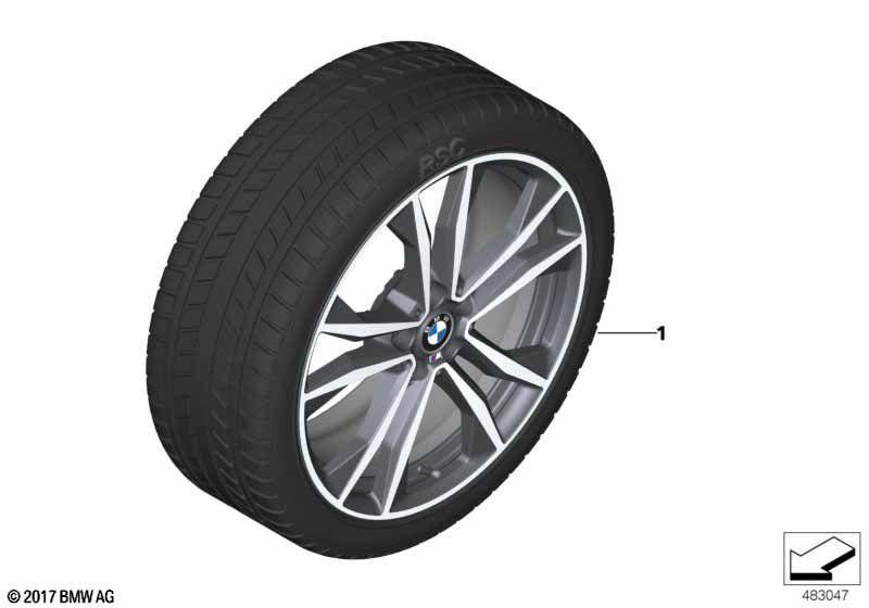 Wint.wheel w.tyre M dble sp. 715M - 19"