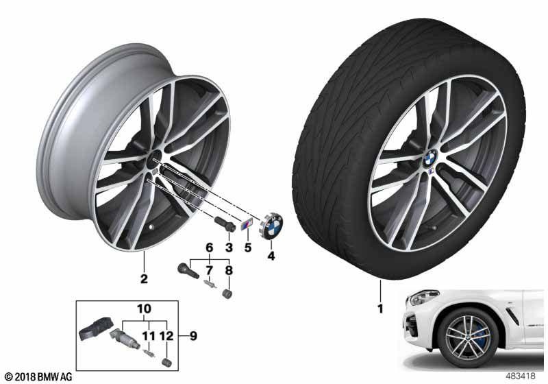 BMW light-alloy wheel dbl spk 698M - 19"