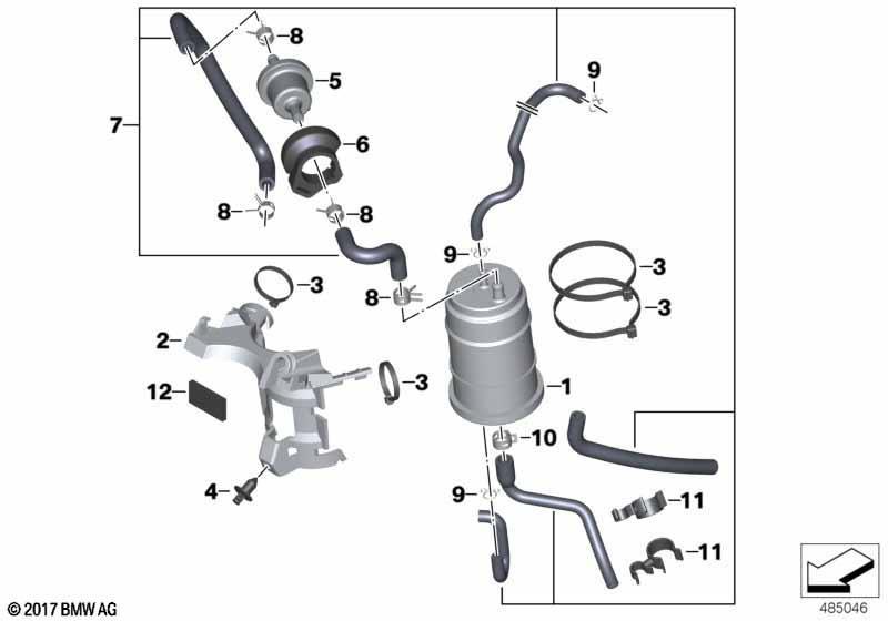 Aktivkohlefilter/Anbauteile