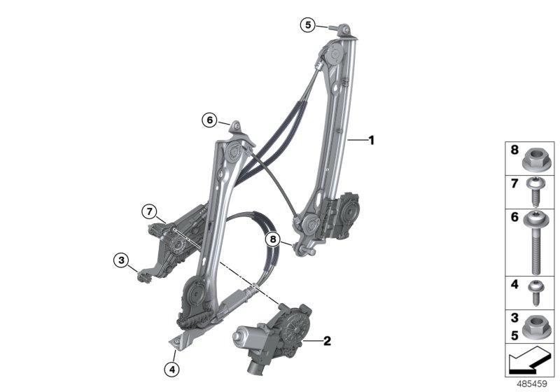 Türfenstermechanismus vorn