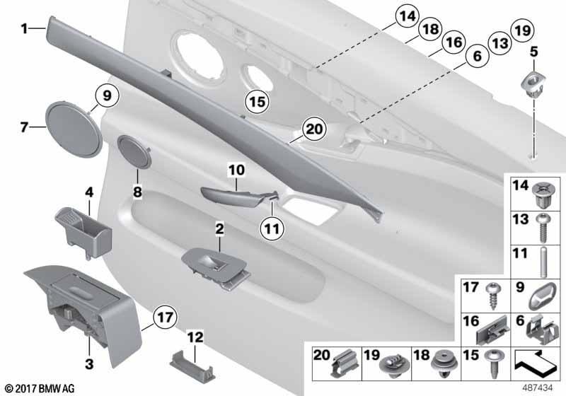 Anbauteile Türverkleidung hinten