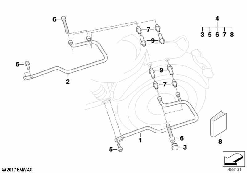 Satz Packtaschenhalter