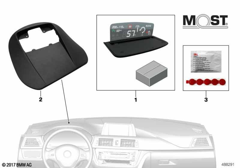 BMW Head-Up Screen für Werksnavigation