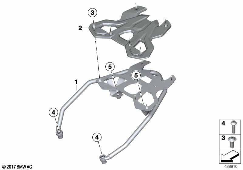 Topcasehalter Gepäckbrücke