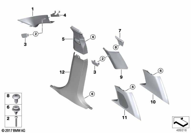 Verkleidung A- / B- / C- / D-Säule