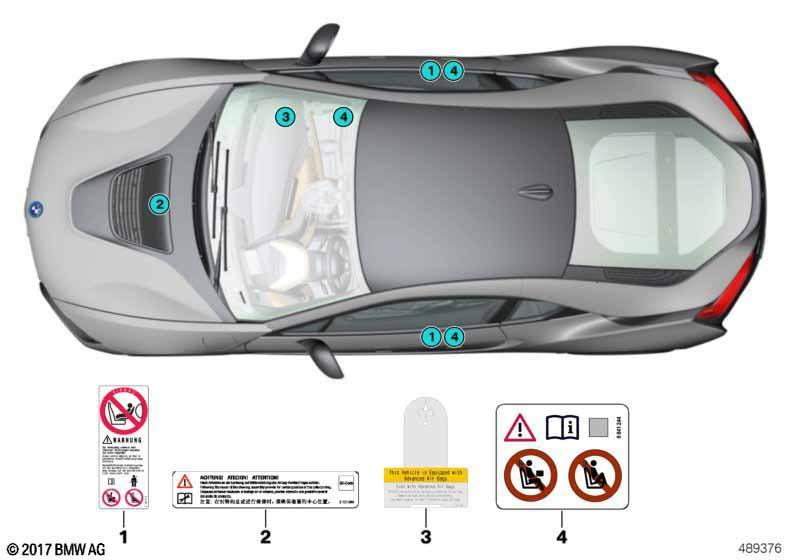 Hinweisschild Airbag