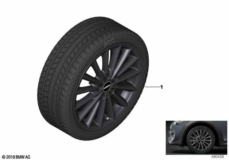 Winter wheel w.tire JCW multi-sp.505-17"