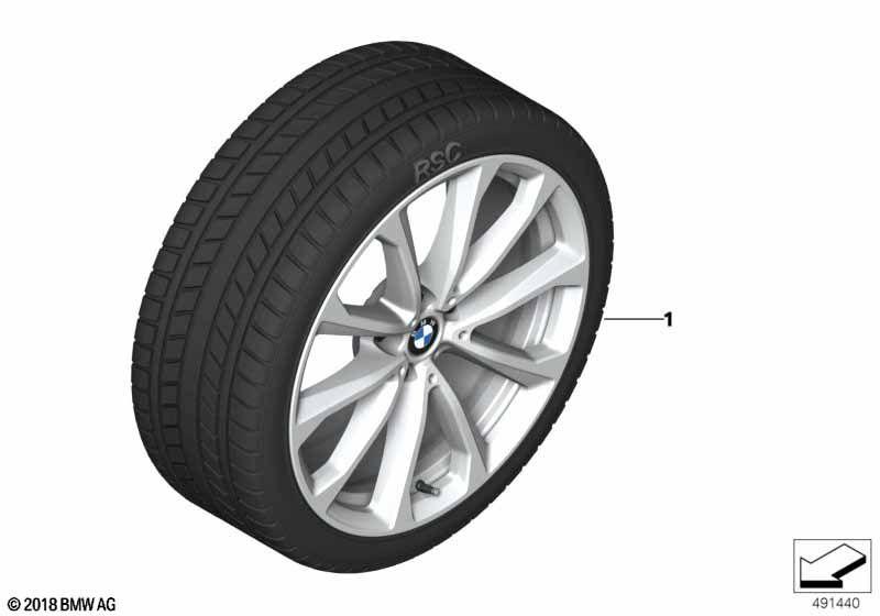 Winter wheel with tyre V-spoke 750 - 20"