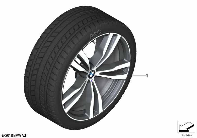 Wint.wheel w.tyre M dble sp. 754M - 21"