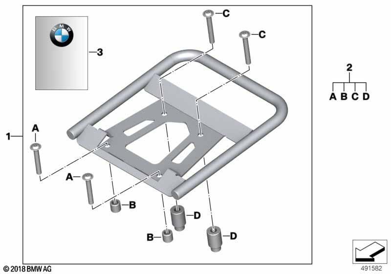 Satz Top Case Träger Aluminium