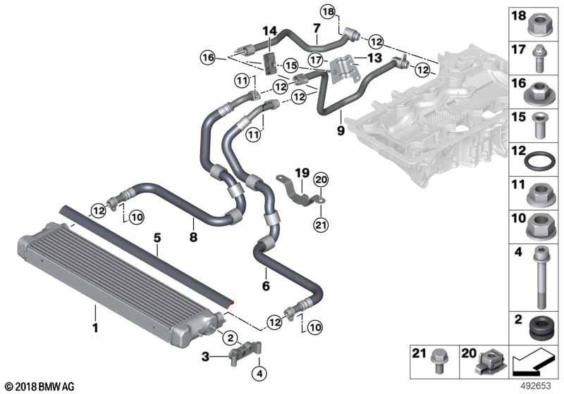 Motorölkühler/Ölkühlerleitung