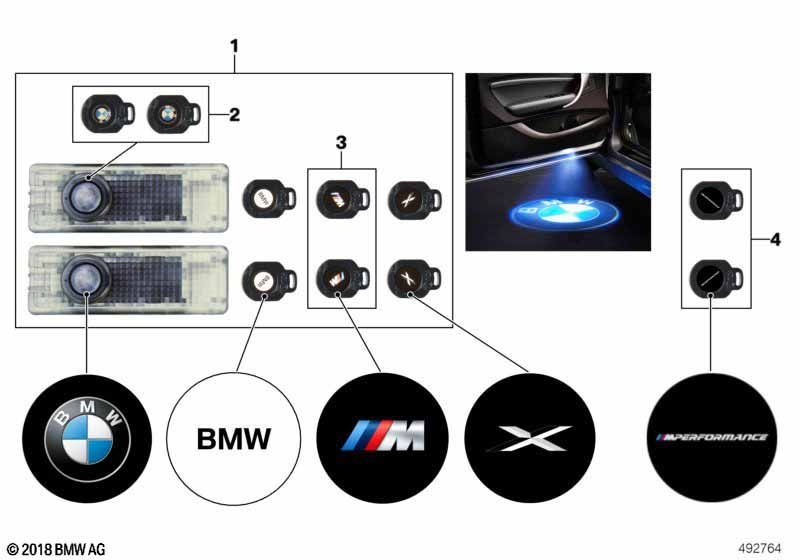 BMW Original Dias für Türprojektoren Modelle M Logo : : Auto &  Motorrad