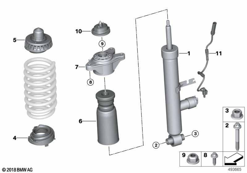 Federbein hinten / VDC