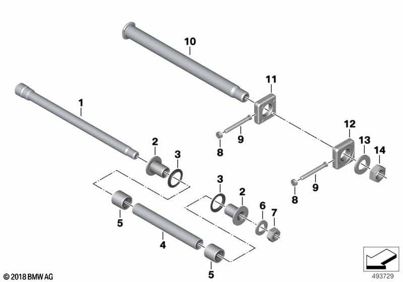 Hinterradschwinge Lagerung