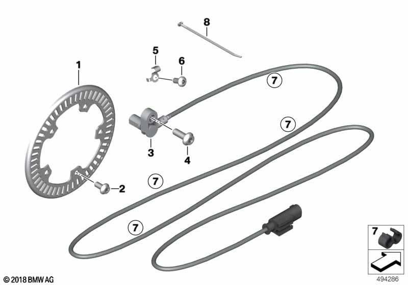 Drehzahlsensor hinten