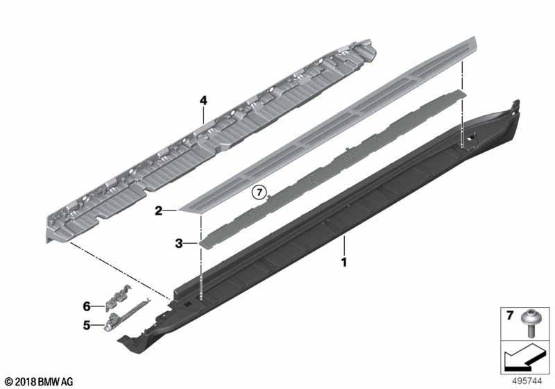 Nachrüstsatz Aluminium-Trittbrett