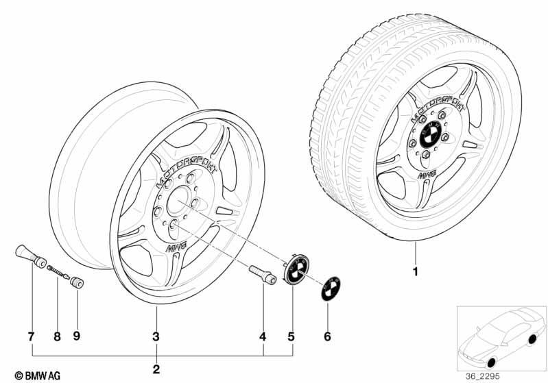 BMW LM Rad M Doppelspeiche geschm.