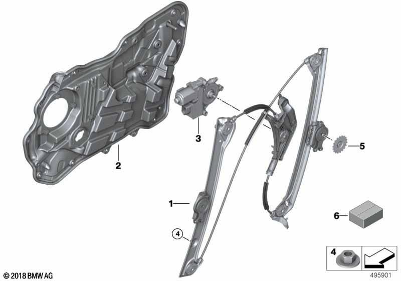 Türfenstermechanismus vorn