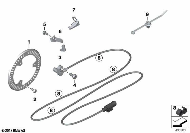 Drehzahlsensor vorn