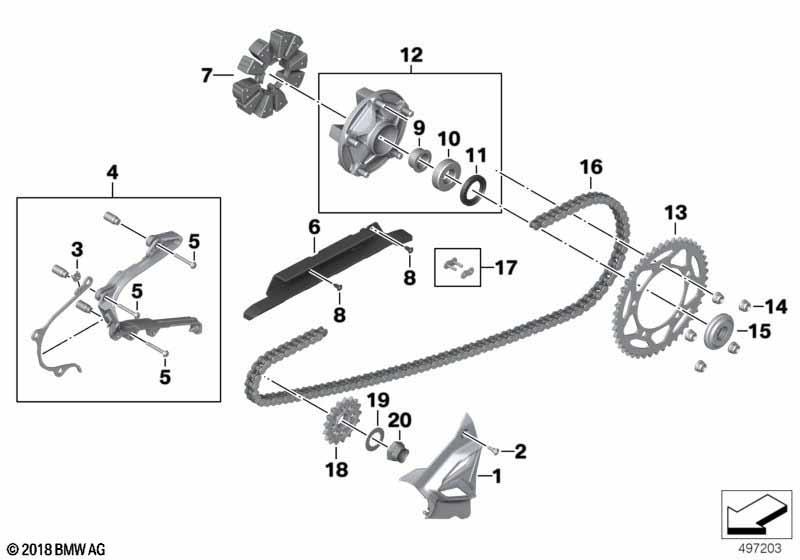 Zugmittelantrieb Motorrad