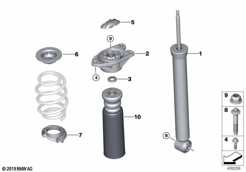 Stossdämpfer hinten