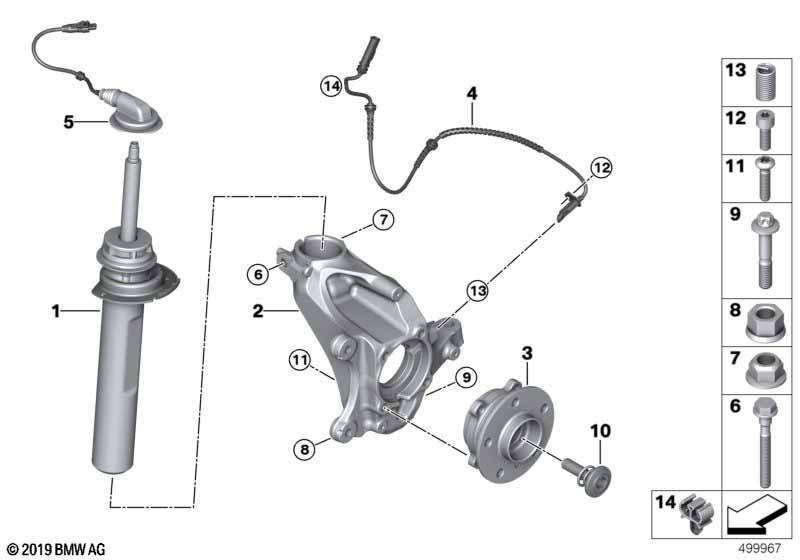 Federbein vorn VDC / Anbauteile