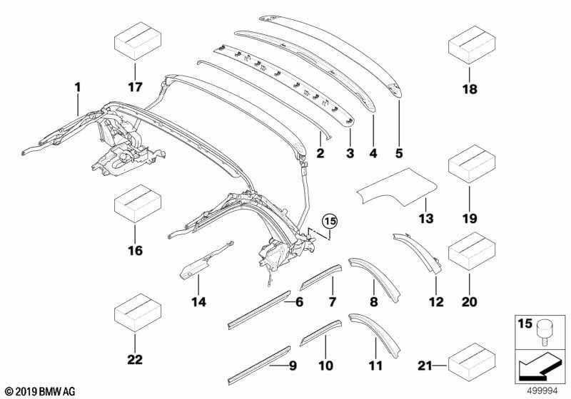 Verdeck Anbauteile