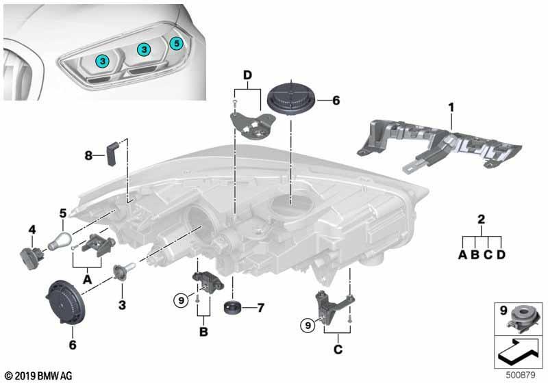 Einzelteile Scheinwerfer Halogen